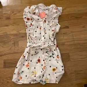 Floral polka dot Romper